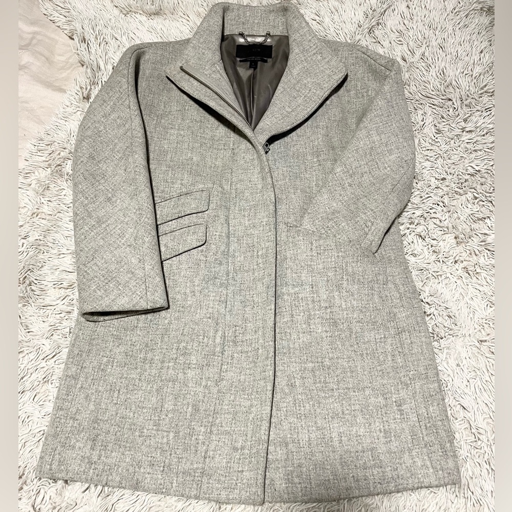 J. Crew Cocoon Coat in Italian Wool - Heather Dusk Gray